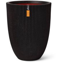 Vaso Elegante Groove 34x46 cm Nero Capi