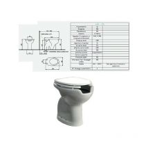 Vale - Vaso ergonomico serie Basic in vitreous china. Completo di sedile con coperchio. Scarico a pavimento o a parete. 420-ES