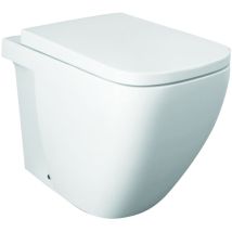 RAK Ceramics – Vaso Filo Muro Caroline – Porcellana Bianca – 34,5 cm Larghezza, 40 cm Altezza, 55 cm Profondità