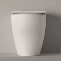 Wc A Terra Senza Brida Alice Ceramica "unica" Bianco Lucido