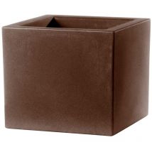 Teraplast - Vaso quadrato bronzo 40x40 cm h 40 mod. Schio cubo