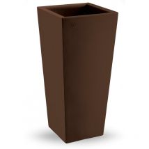 Cache pot quadrato in resina 'Genesis' h. 100 cm. Bronzo