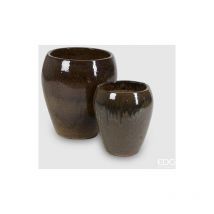 Vaso Glaze Bombato h 32 Teal