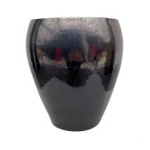 EDG - Vaso Glaze Giant Bombato h 70 Black