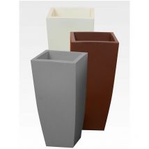 Vaso in resina per piante - Quadrato 40x40xh90 cm - pietra