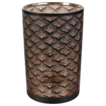 The Home Deco Factory - Vaso in metallo nero e rame Aster 20 cm