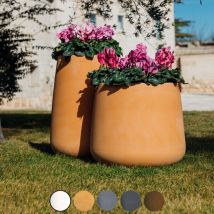 Vaso in Polimero Monacis Goccia Grigio diam. 53 - h 55 cm.