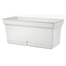 Vaso 78x38x38 Cm In Polipropilene Con Riserva D'Acqua E Sottovaso Tulli Aqua Elements 78 Bianco