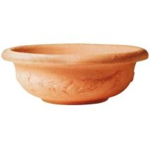 Vaso Basso Pantelleria In Resina Rotazionale Ø 45 Cm Finitura Impruneta