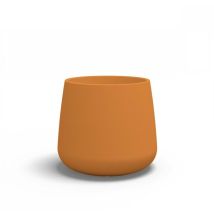 Vaso d'arredo in resina tondo GOCCIA 65 cm – Tekcnoplast – Made in Italy – Grigio, Impruneta, Bronzo, Tortora, Bianco, Antracite