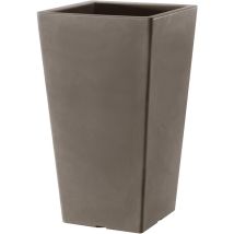 Vaso 40x40x100cm in Resina Tulli Pasubio Alto Essential 100 Cappuccino