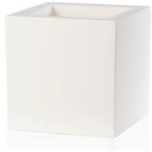 Vaso 40x40x40cm in Resina Tulli Schio Cubo Essential 40 Bianco