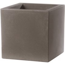 Vaso 50x50x50cm in Resina Tulli Schio Cubo Essential 50 Cappuccino