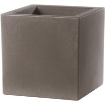 Tulli - Vaso 58x58x58cm In Resina Schio Cubo Essential 60 Cappuccino