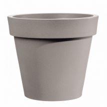 Vaso rotondo in resina 'Easy' 35 cm. Taupe