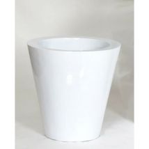 Vaso king Tondo Laccato Lucido Bianco - 40