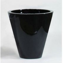 Vaso king Tondo Laccato Lucido Nero - 50