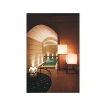 Vaso Luce in Polimero Monacis Cube Pot Bright cm.40X40X40 Led Multicolor con Cavo