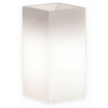 Monacis - Quadratische leuchtende Vase 'Cube', mit Dekoration, für den Außenbereich und Garten 'Made in Italy' 40 x 40 cm -80 cm / Mehrfarbig / Mit