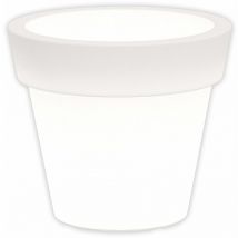 Runde leuchtende Vase Gemma Bright mit LED-Laterne Dekoration 'Made in Italy' für den Außenbereich -Gemma 80 cm / Mehrfarbig / Batterie
