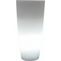 Vaso Luminoso Tondo Ø33x70 cm Bauer Home Light Ghiaccio e Bianco