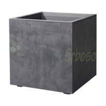 Millennium - Vaso a cubo da 39 cm antracite - Deroma