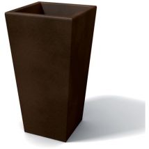 Vaso moderno rettangolare in resina mod. Egizio Liscio h 105 bronzo