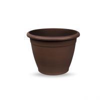Vaso in plastica rotondo da giardino diametro 52 cm bronzo