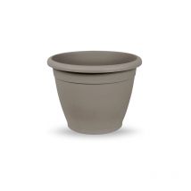 Veca - Vaso in plastica rotondo da giardino diametro 46 cm avana |