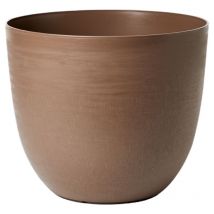 Teraplast - vaso Fioriera over tondo plastica ricilata 38cm vari colori interno esterno tera - Color: tortora sand