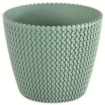 Vaso di fiori rotondo 18,6L Prosperplast Splofy in plastica in colore menta, Ø34,1 x 28,9 cm