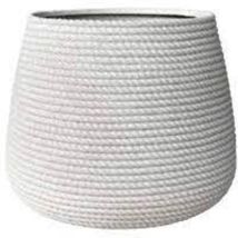 Vaso Portavaso In Resina Effetto Corda Conchino A Campana Bali Telcom 49x41 - Colore: Smoke