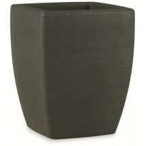 Vaso quadrato in resina Fiordaliso 40 cm. Antracite