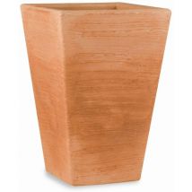 Vaso quadrato in resina Giglio 50 cm. Anticato