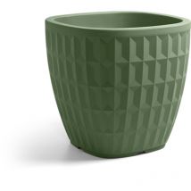 Vaso quadrato in resina 'Tyle' 30 cm. Mimetic Green