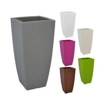 Vaso Quadro 'Stilo' Cm 33X33Xh.70 - 15 Lt. Ghiaccio In Polietilene Colorato.