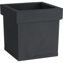 Vaso quadrato resina themis cm. 40 avana