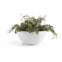 Vaso Rotondo Pure White Brussels 30 - ø 30 x h. 14 cm - 6,5 l Ecopots
