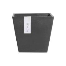 Vaso Quadrato Rotterdam Nero 30x30xh26,5cm Ecopots