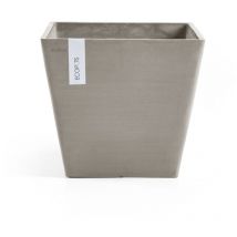 Ecopots - vaso quadrato rotterdam tortora 30X30XH26,5CM
