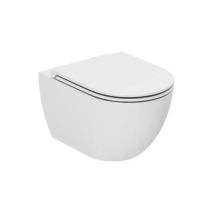 Vaso Wc Sospeso In Ceramica Bianca Serie Comoda Con Sistema Easy Clean Azzurra