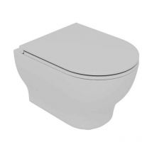 Wc Singolo Sospeso speed - Con Copriwc Termoindurente Chiusura Rallentata - Ceramica Bianca