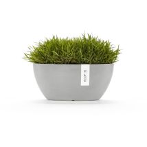 Vaso Sofia 30cm – Plastica riciclata – Grigio chiaro – Resistente al gelo e ai raggi UV