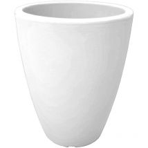 Vaso Tondo Ø30x38 cm in Resina Bauer Adone Bianco