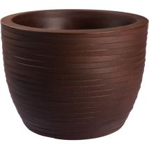 Vaso tondo resina hera elegance cm. 30 corten