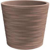 Vaso tondo resina hermes elegance cm. 30 avana