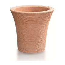 Vaso tondo in resina Mimosa 50 cm. Anticato