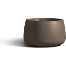 Vaso tondo in resina titano diam. 95 cm. - Colore: Bronzo