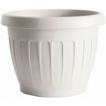 Bama - vaso tondo terra col. bianco ï cm. 35X26 h