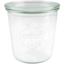 Set di 6 Barattoli in Vetro da 580ml – WECK – Conservazione Marmellate, Chutney, Condimenti – 10cm di Diametro x 10,7cm di Altezza